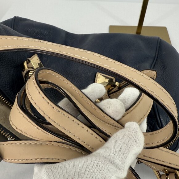 MICHAEL KORS Greyson Med Satchel and BRAND NEW Wallet Set in Blue - Picture 3 of 12